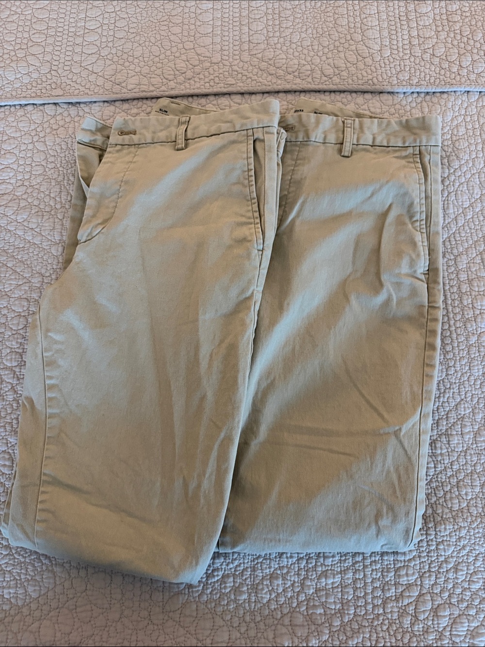 TWO Old Navy Men's Khaki Chino Pants - Light Tan